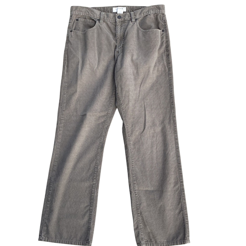 Sonoma Corduroy Pants Mens 34x32 Gray 100% Cotton Straight Leg Gorpcore Workwear